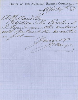 J.C. Fargo signed Note